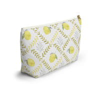Lemon Tile Accessory Pouch w T-bottom in Yellow